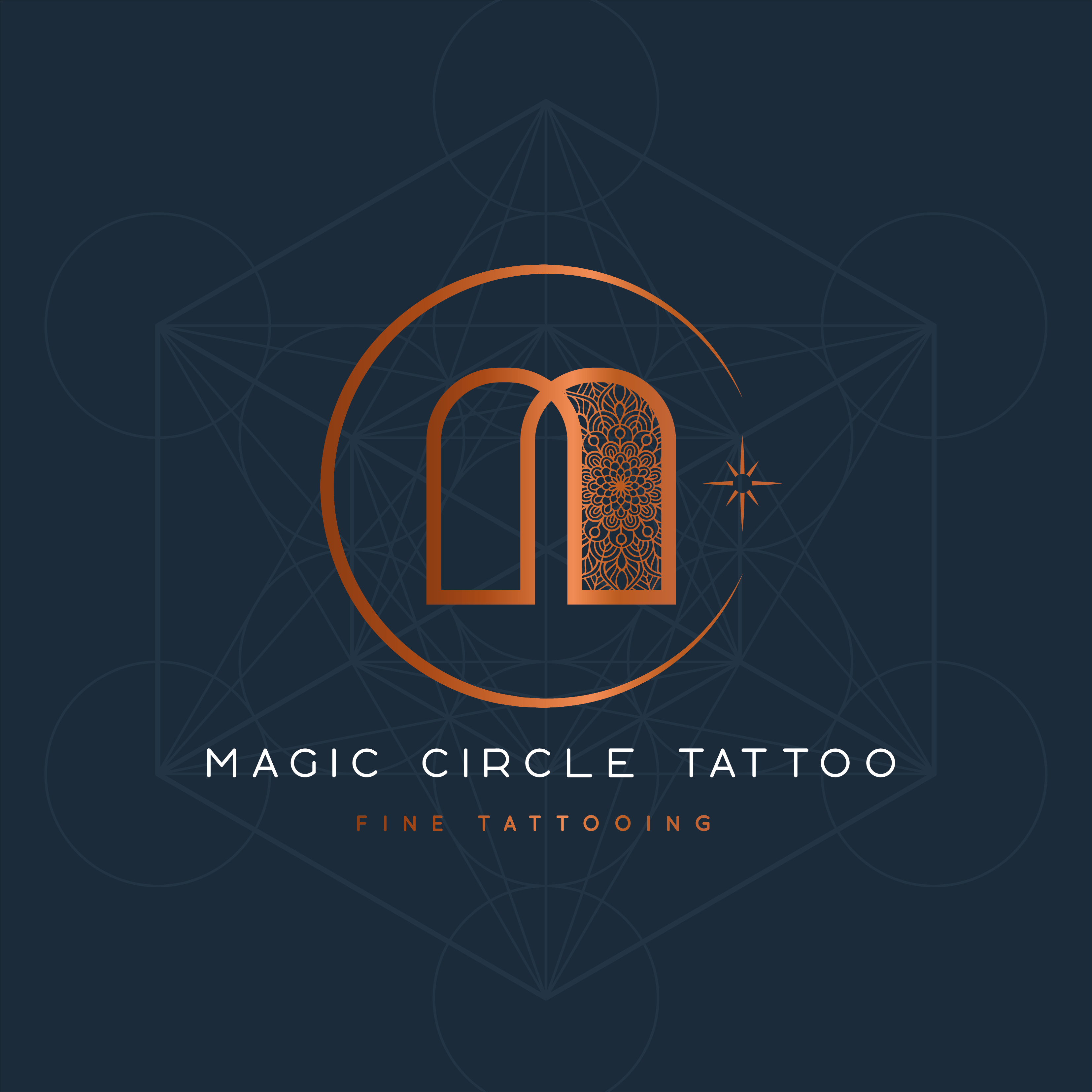 Magic Circle Tattoo Logo - Bay City Michigan Professional Tattoo Studio